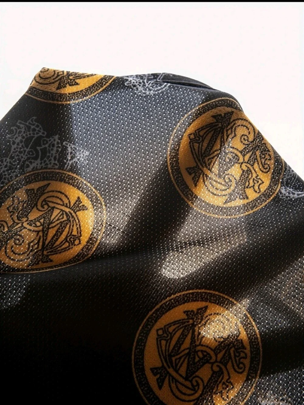 Men's Black & Gold Patterned Stretch Boxer Briefs -  5PACK